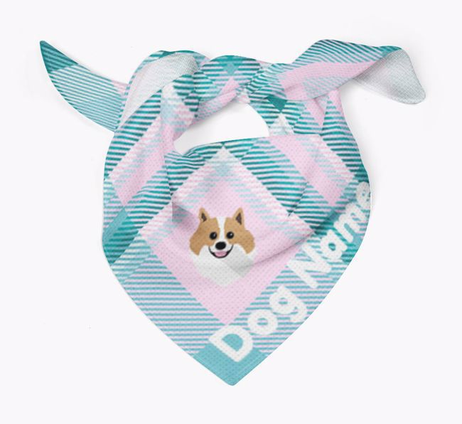 Personalized Tartan Dog Bandana for {dogsName}